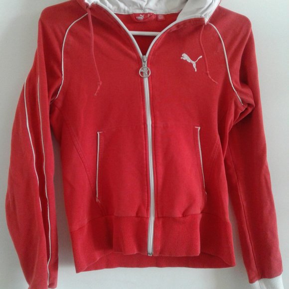 PUMA 80s Vintage Red with White Piping zip front - (S) - Picture 3 of 10